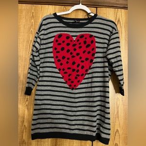 Material Girl large striped sweater